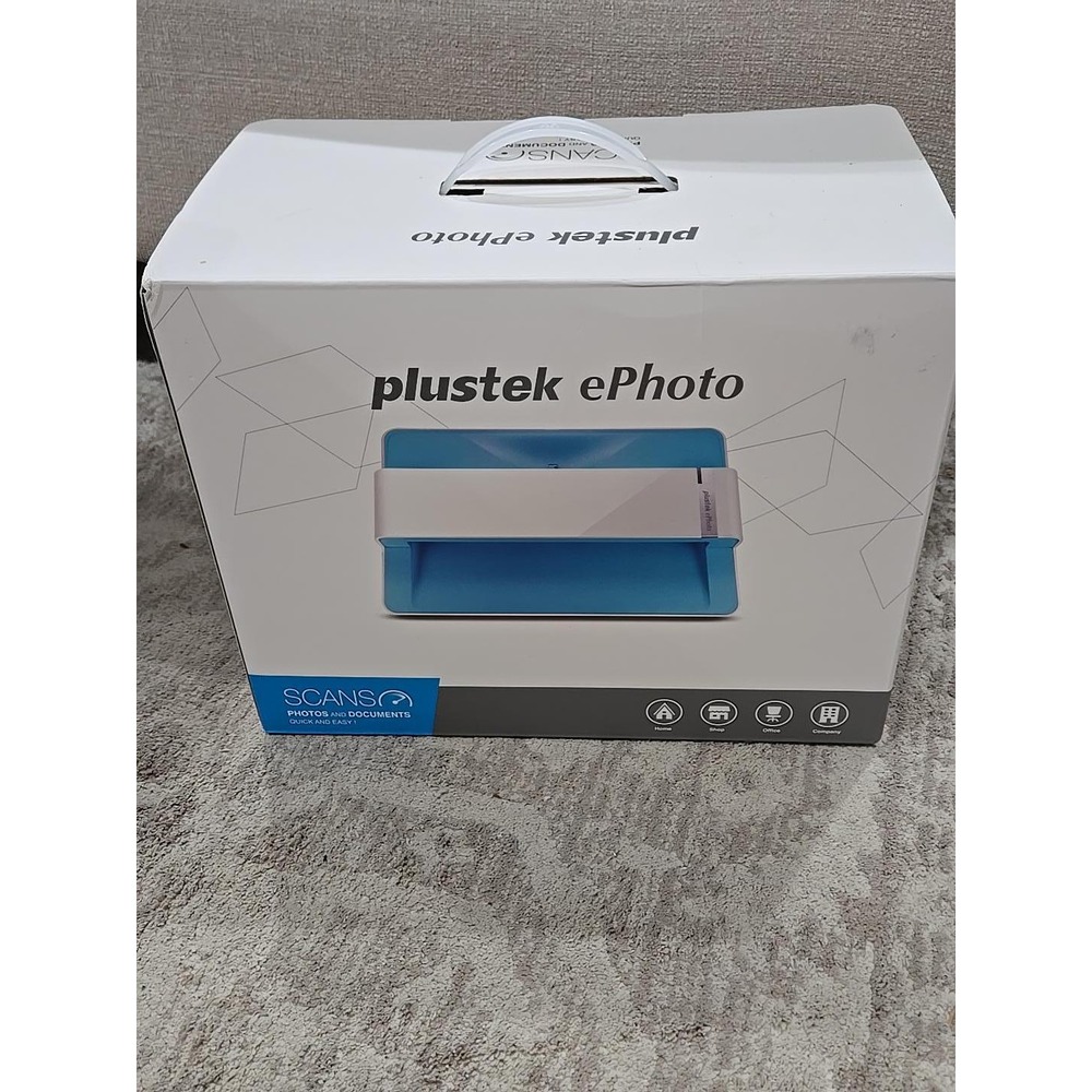 Plustek ePhoto Z300 Photo and Document Scanner Blue White 600dpi CCD USB
